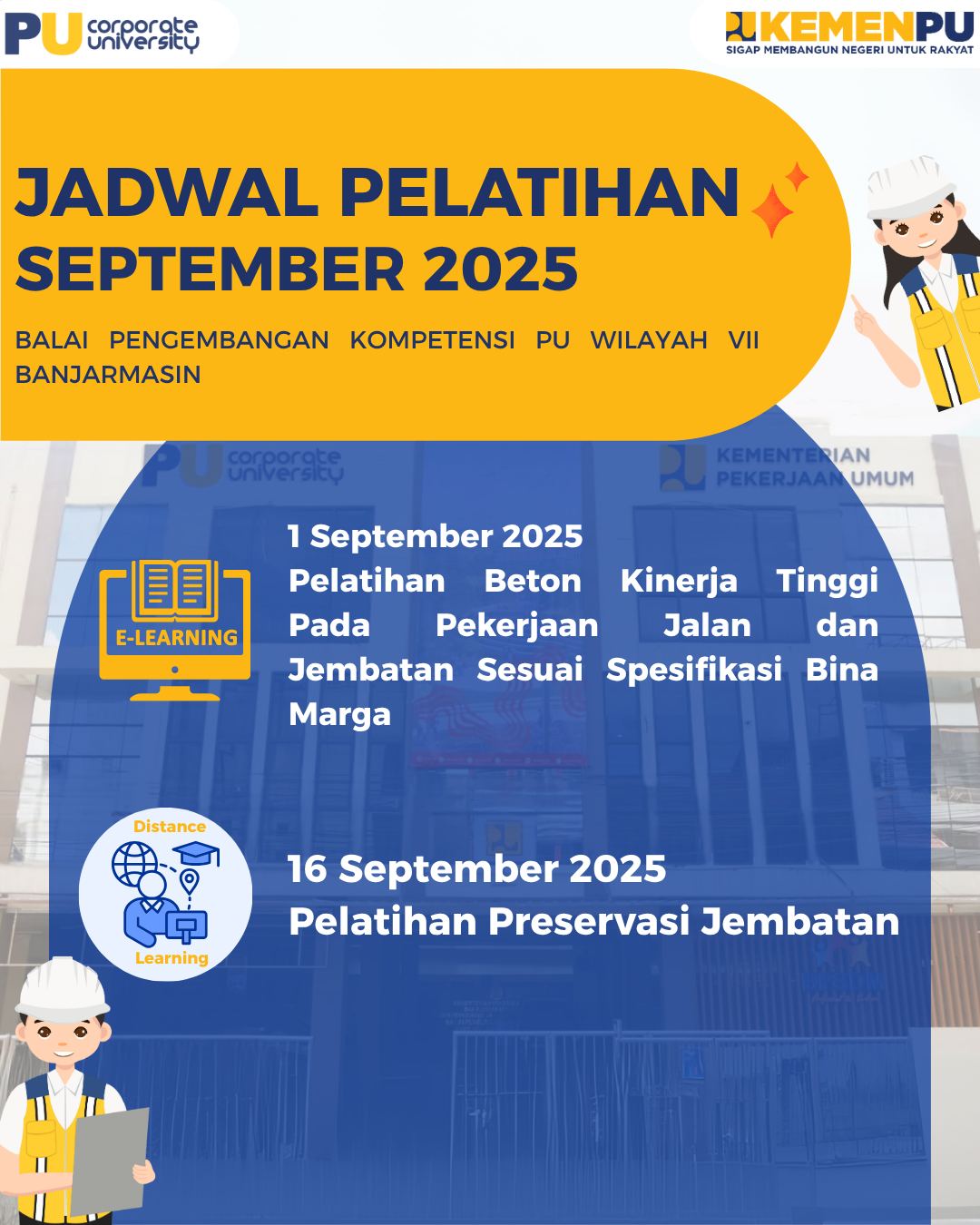 Jadwal Pelatihan Bulan September 2025